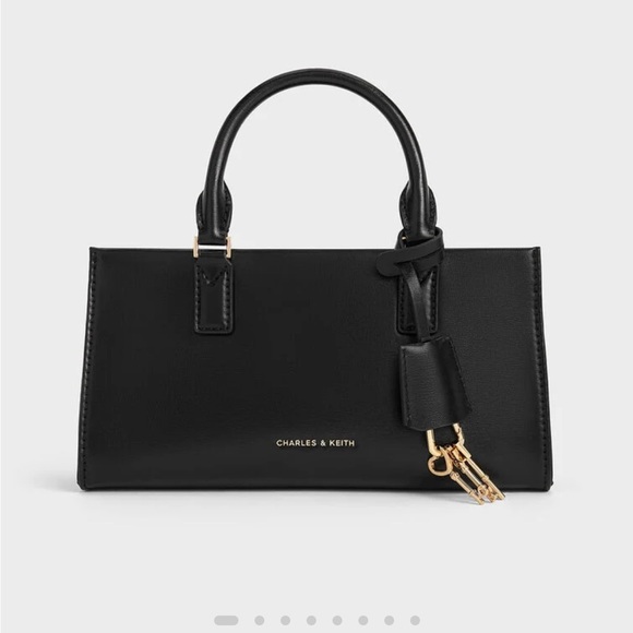 Charles & Keith Kerry Black Satchel Bag - Picture 1 of 11